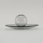 Glas-Räucherstäbchenhalter mit Ascheauffangschale