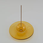 Glas-Räucherstäbchenhalter mit Ascheauffangschale