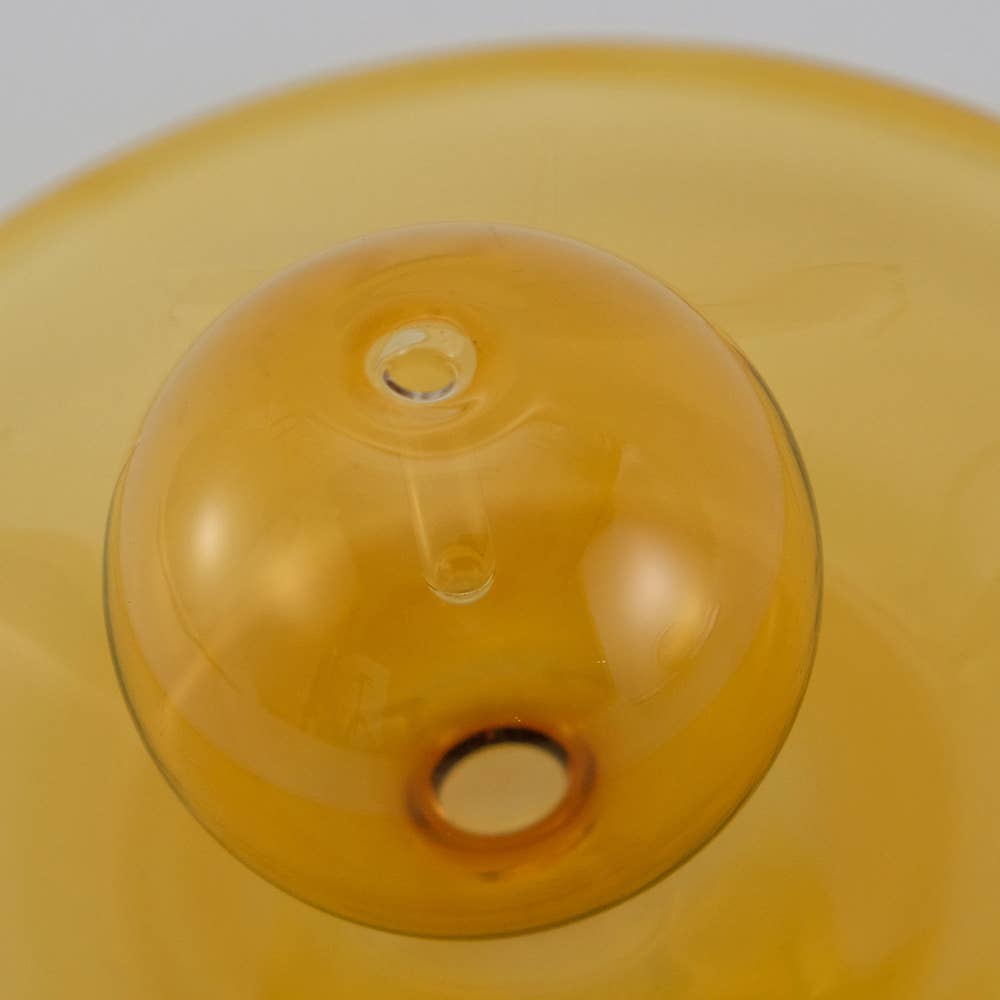 Glas-Räucherstäbchenhalter mit Ascheauffangschale