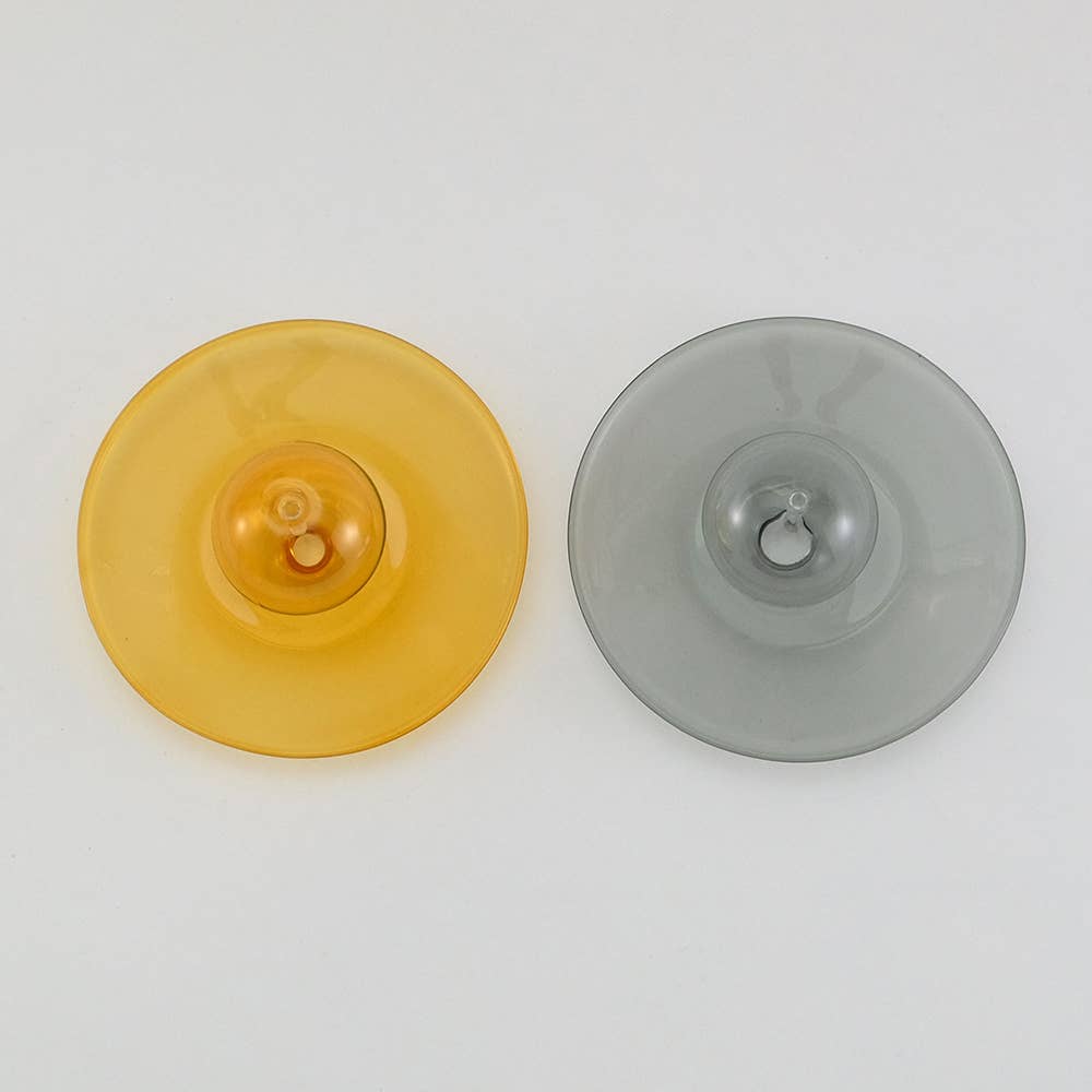 Glas-Räucherstäbchenhalter mit Ascheauffangschale